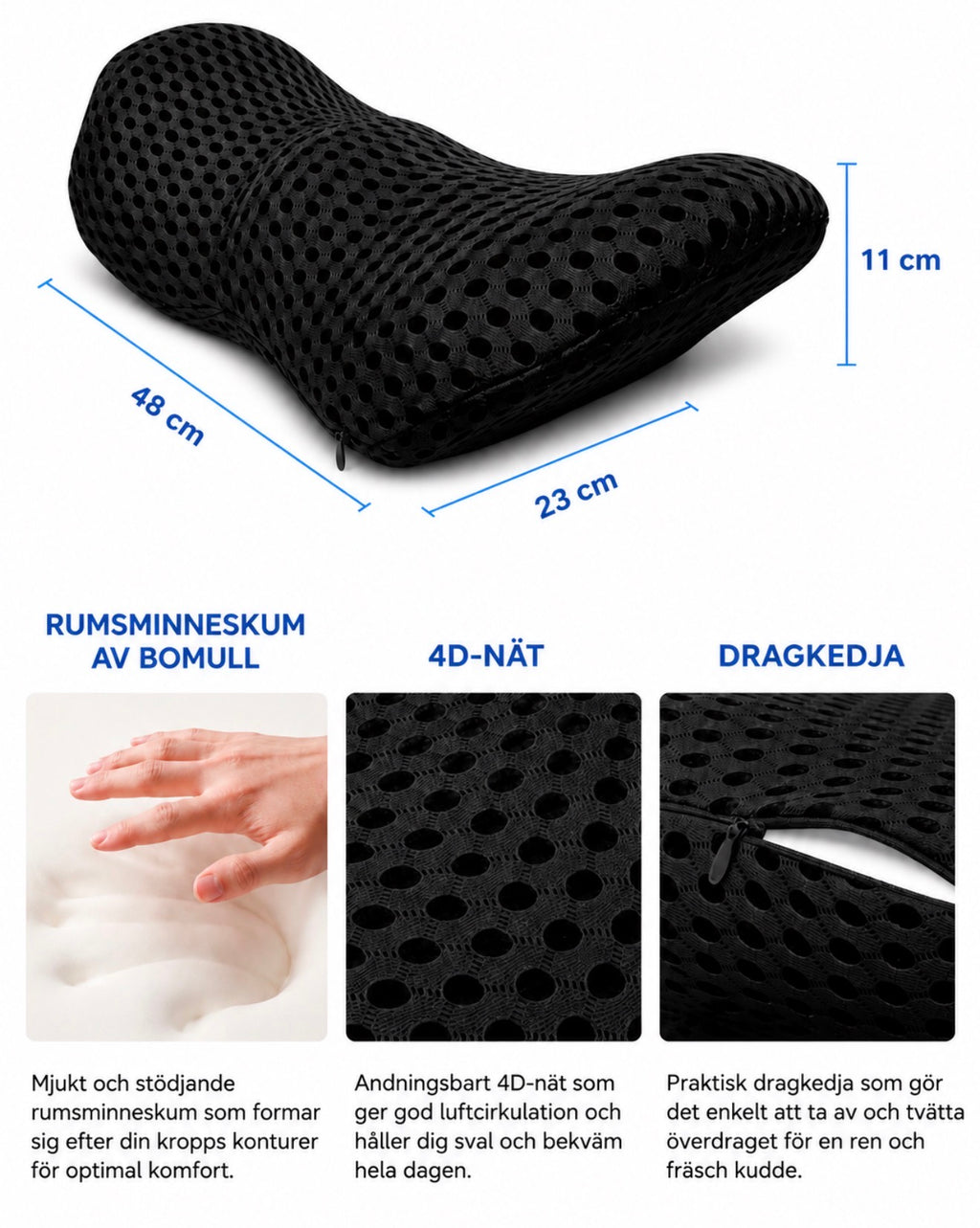Relaxora™ - Ergonomisk Ryggstöd För En Bättre Sittposition